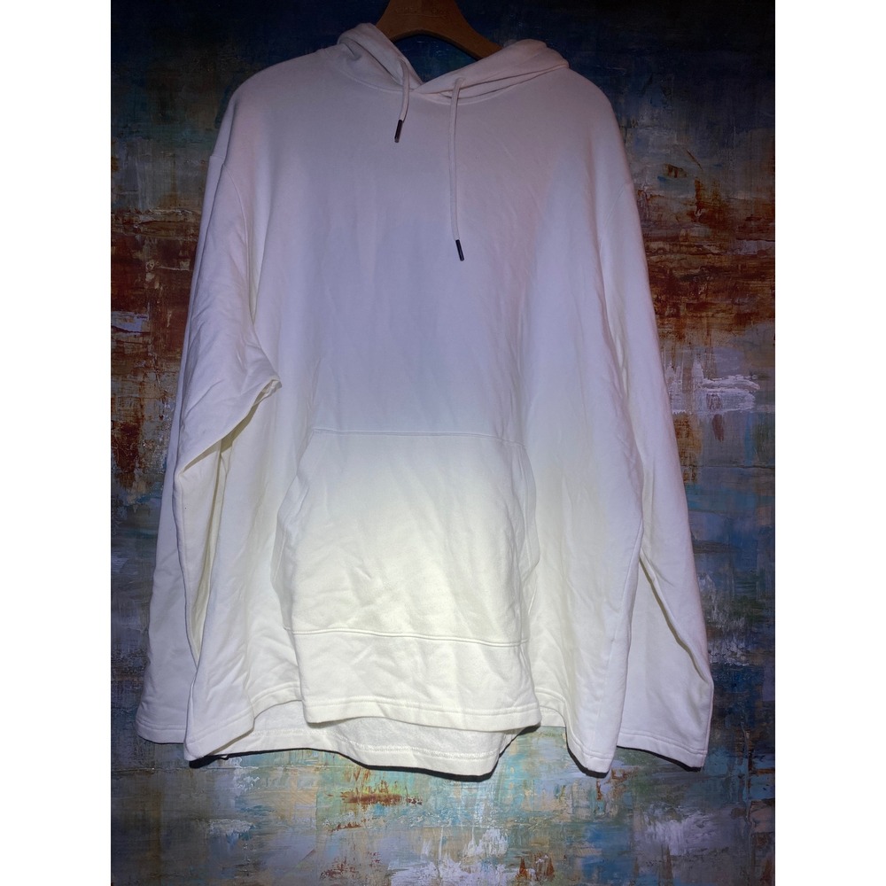 Cremieux Mens XXL Cream Off-White Cotton Modal Blend‎ Pullover Hoodie Sweatshirt